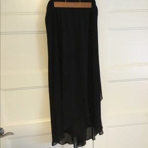 Alex Black Evening Petite Skirt with 3 hem lines